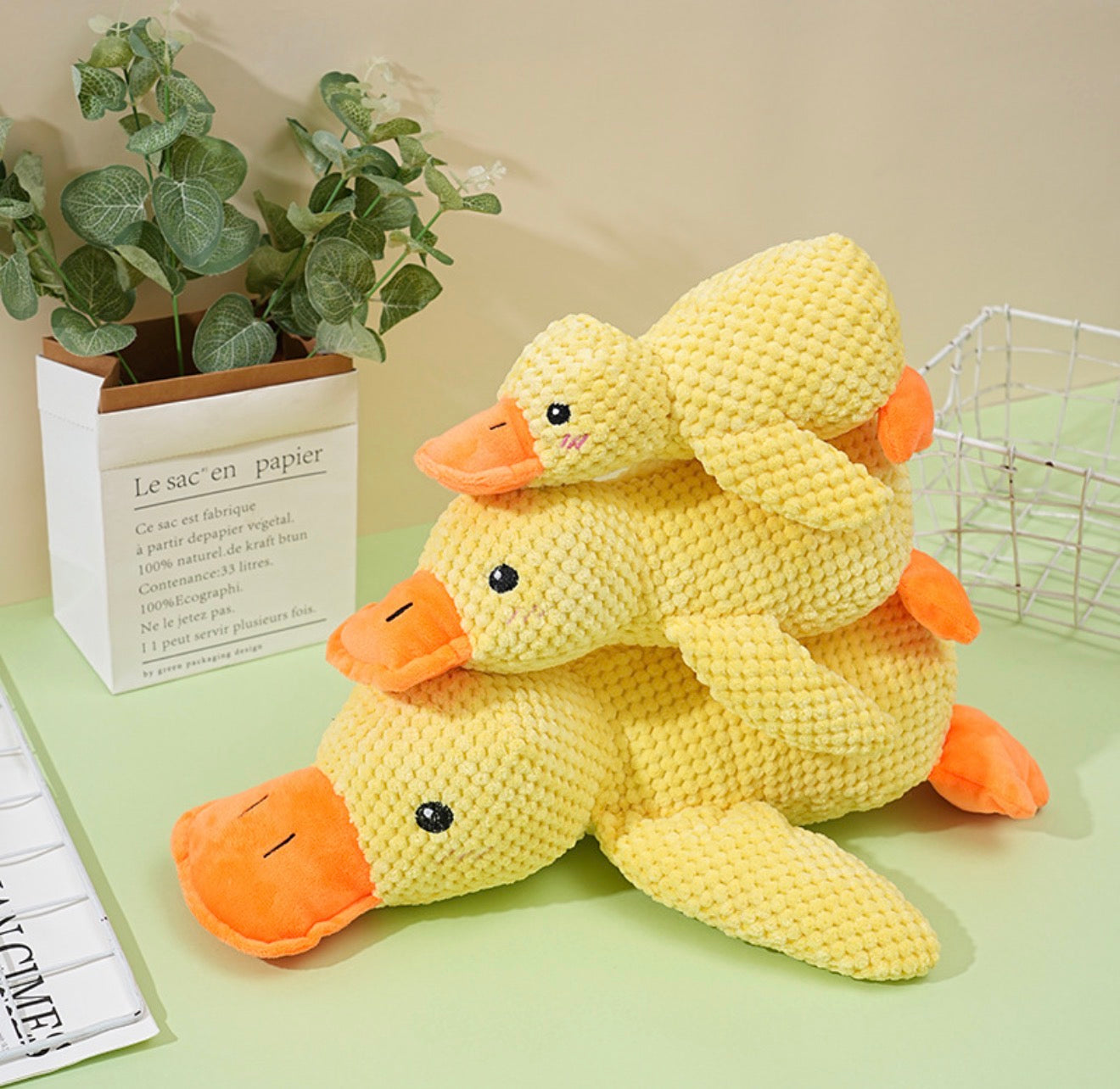 Soft Squeaky Duck Toy - Large