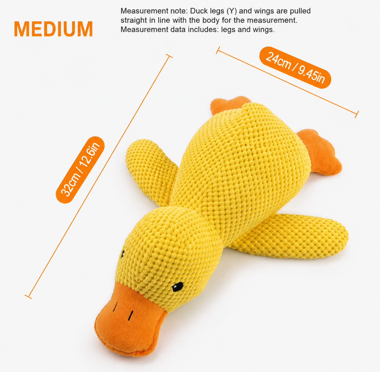 Soft Squeaky Duck Toy - Midium