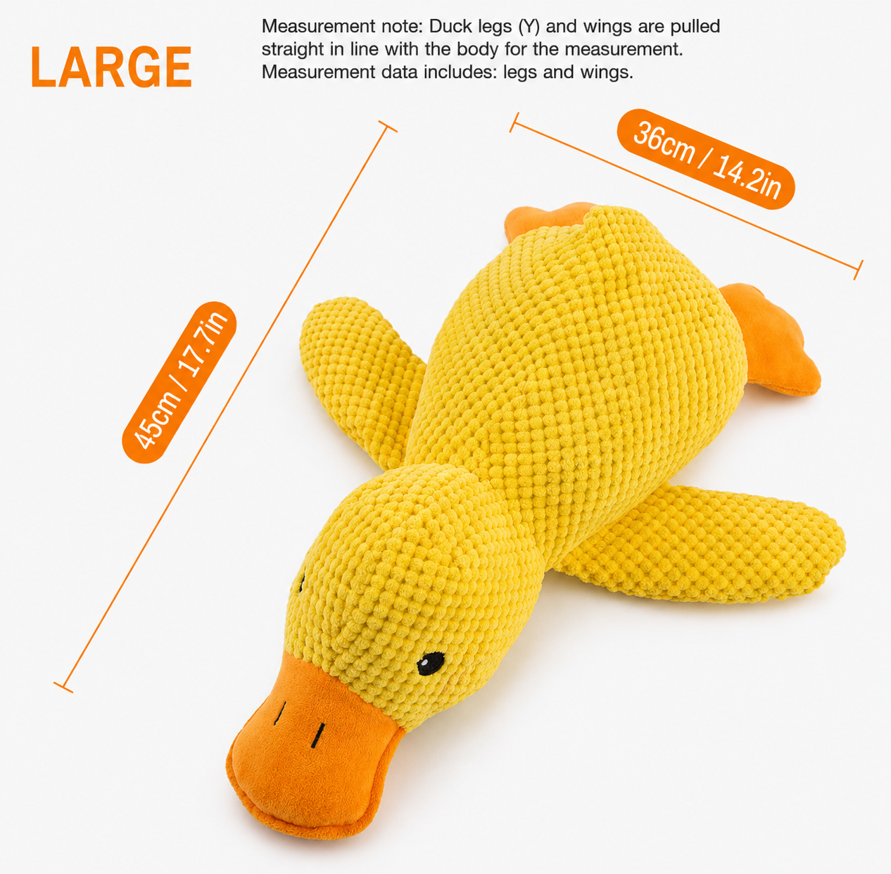 Soft Squeaky Duck Toy - Large